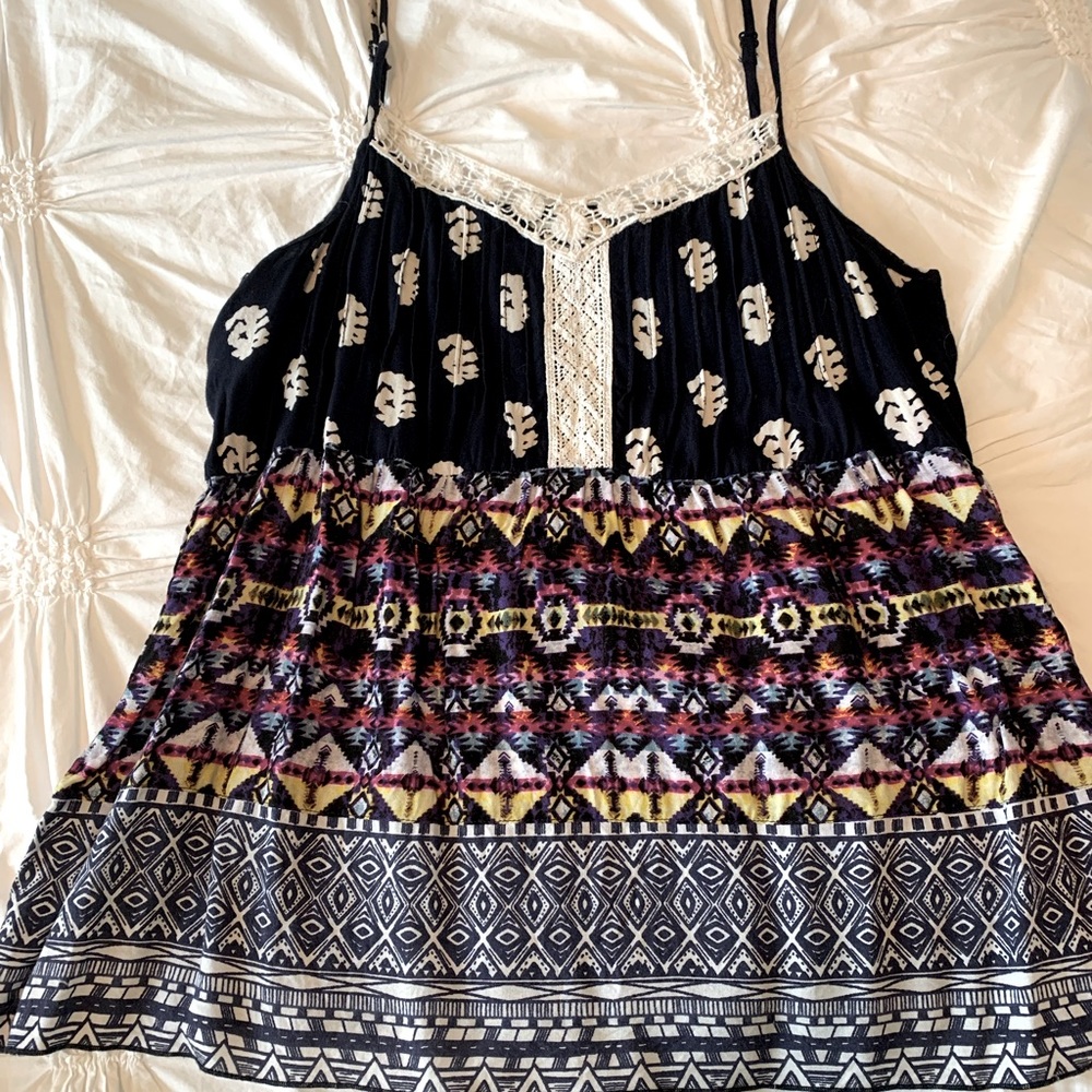 Navy + Multi Boho Camisole